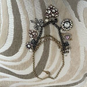 Betsey Johnson Pink and Gold Statement Necklace